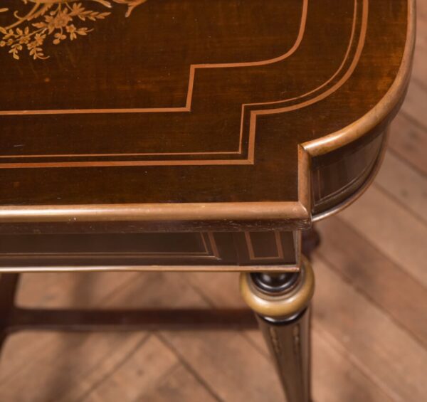 Victorian Ebony And Brass Work Table SAI2687 - Image 13