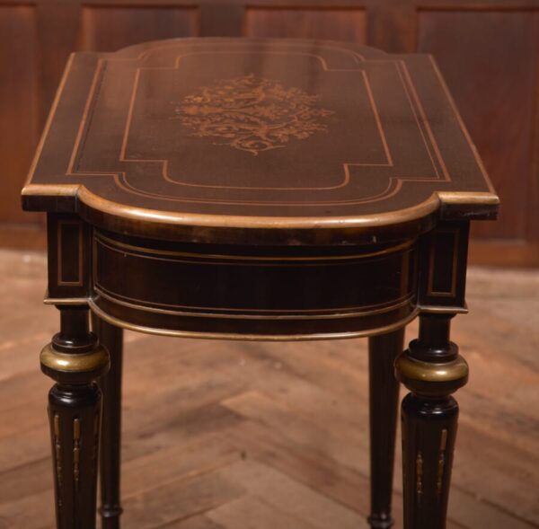 Victorian Ebony And Brass Work Table SAI2687 Antique Tables 14