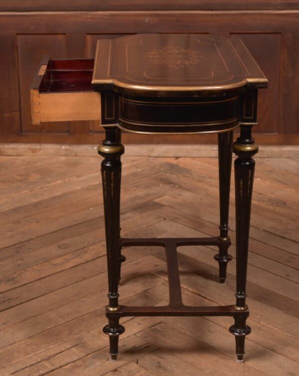 Victorian Ebony And Brass Work Table SAI2687 - Image 15