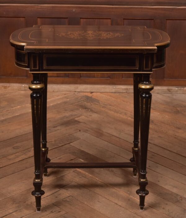 Victorian Ebony And Brass Work Table SAI2687 - Image 16