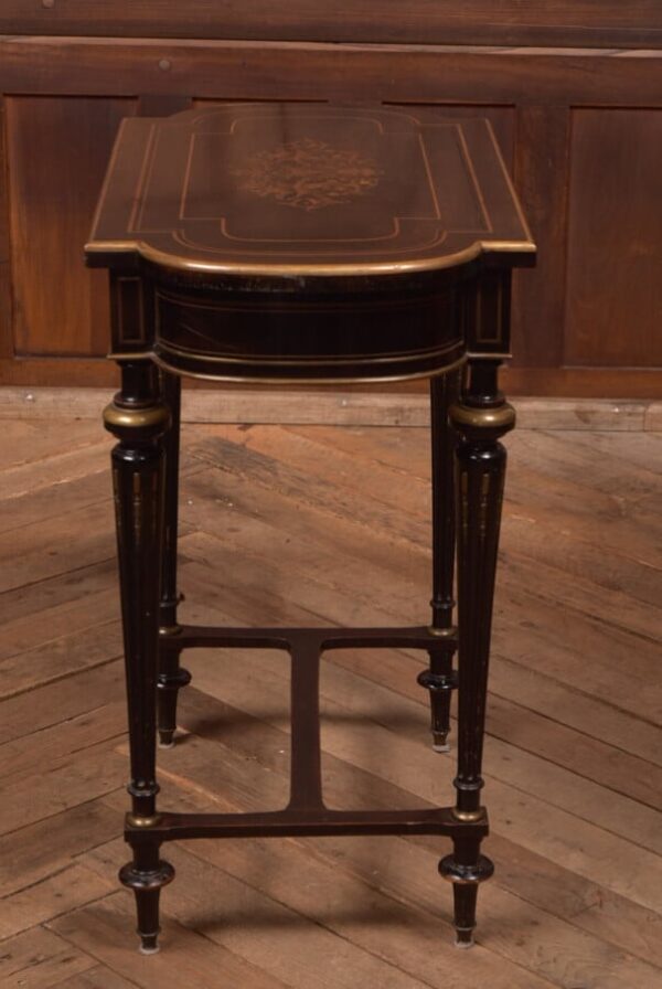 Victorian Ebony And Brass Work Table SAI2687 - Image 17