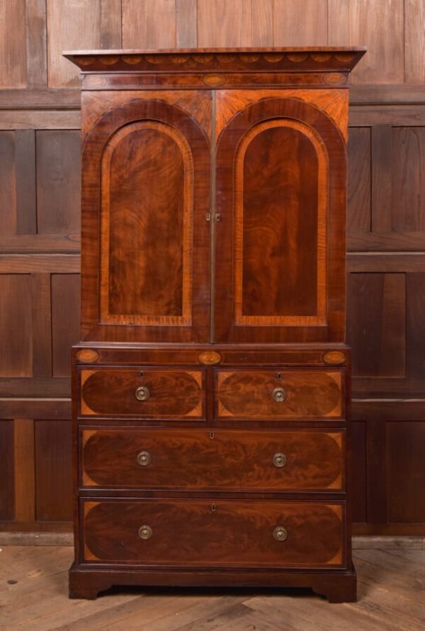 Georgian Mahogany Linen Press SAI2700
