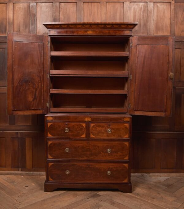 Georgian Mahogany Linen Press SAI2700 - Image 14