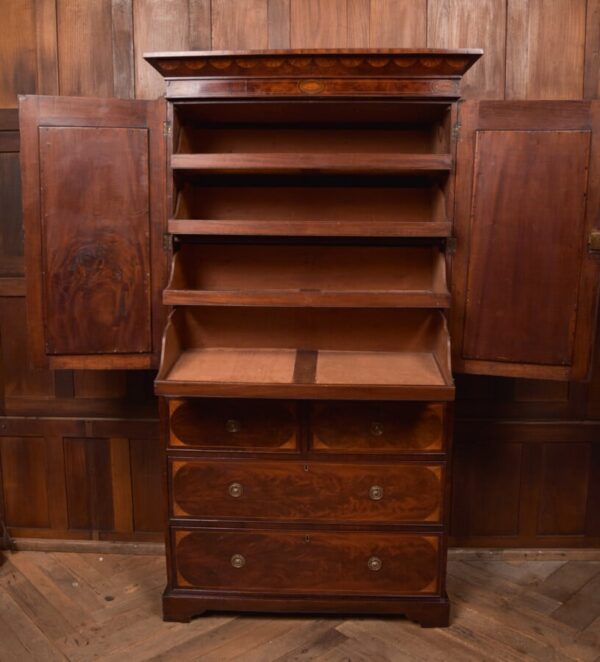Georgian Mahogany Linen Press SAI2700 - Image 13