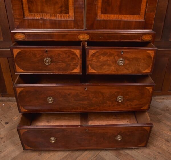 Georgian Mahogany Linen Press SAI2700 - Image 9