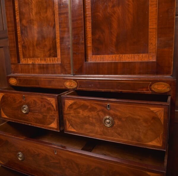 Georgian Mahogany Linen Press SAI2700 - Image 8