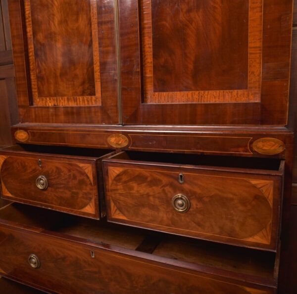 Georgian Mahogany Linen Press SAI2700 Antique Cabinets 10