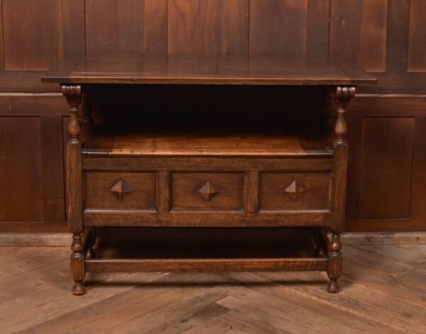 Edwardian Oak Monk's Bench / Hall Seat SAI2698 - Image 2