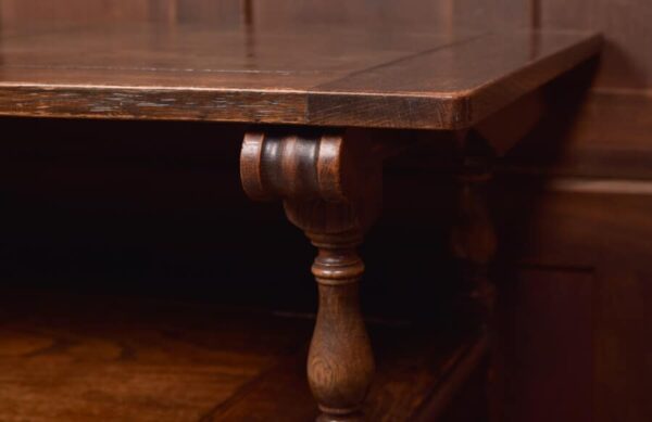 Edwardian Oak Monk's Bench / Hall Seat SAI2698 - Image 9