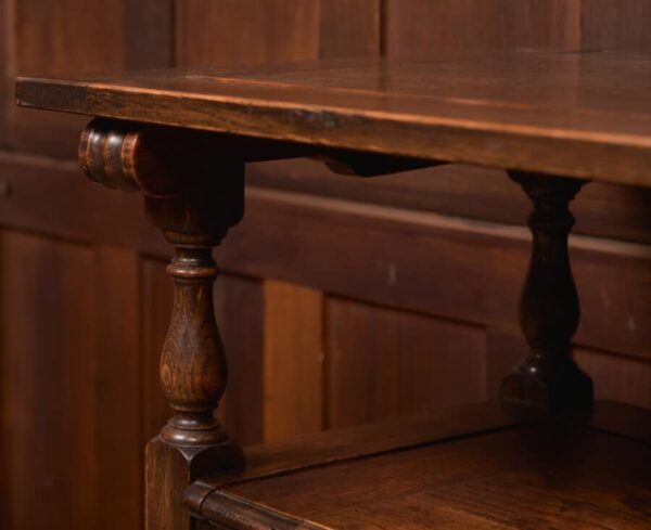 Edwardian Oak Monk's Bench / Hall Seat SAI2698 - Image 7