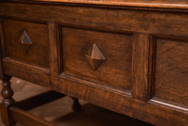 Edwardian Oak Monk's Bench / Hall Seat SAI2698 - Image 6