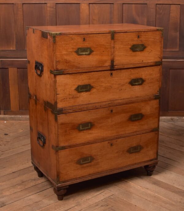 Camphor Wood Campaign Chest Of Drawers SAI2709 Antique Draws 5