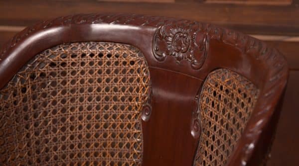 Victorian Mahogany Bergere Armchairs SAI2706 - Image 3