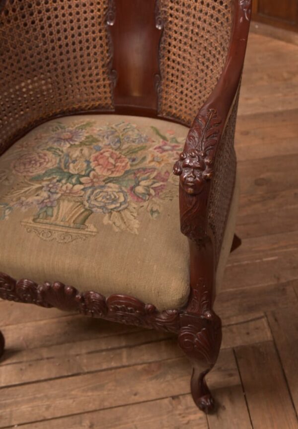Victorian Mahogany Bergere Armchairs SAI2706 - Image 5