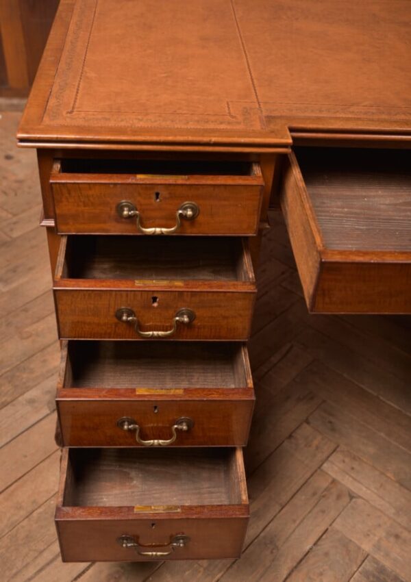 Edwardian Mahogany Knee Hole Writing Desk SAI2695 - Image 12