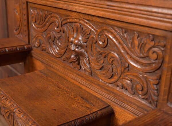 Victorian Green Man Oak Hall Stand SAI2702 - Image 4