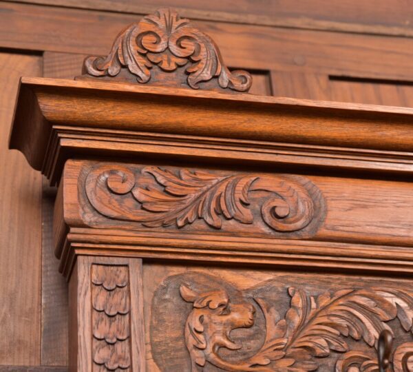 Victorian Green Man Oak Hall Stand SAI2702 - Image 3