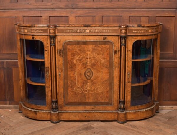 Victorian Walnut Credenza / Display Cabinet SAI2708 Antique Furniture 11