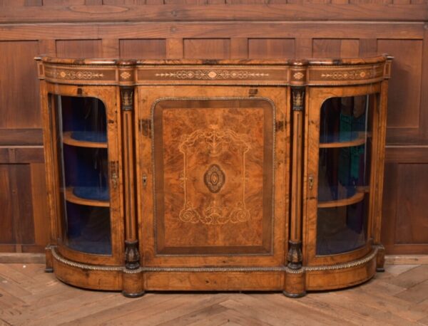 Victorian Walnut Credenza / Display Cabinet SAI2708 - Image 9