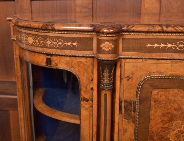 Victorian Walnut Credenza / Display Cabinet SAI2708 - Image 8