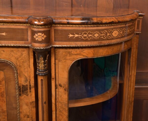 Victorian Walnut Credenza / Display Cabinet SAI2708 - Image 7