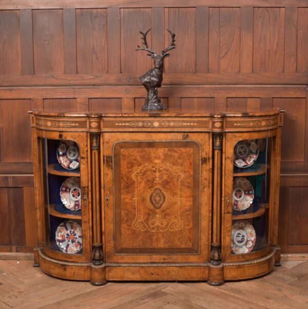Victorian Walnut Credenza / Display Cabinet SAI2708