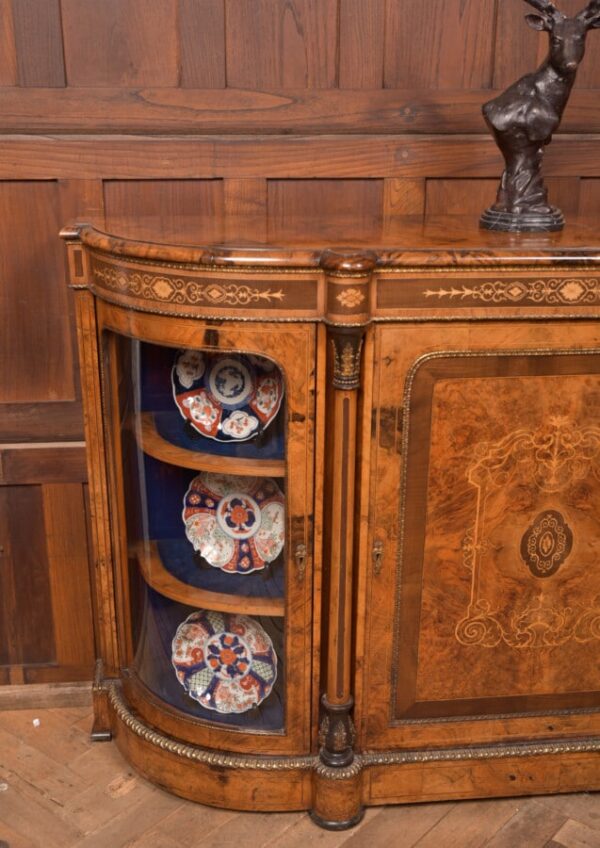 Victorian Walnut Credenza / Display Cabinet SAI2708 Antique Furniture 8