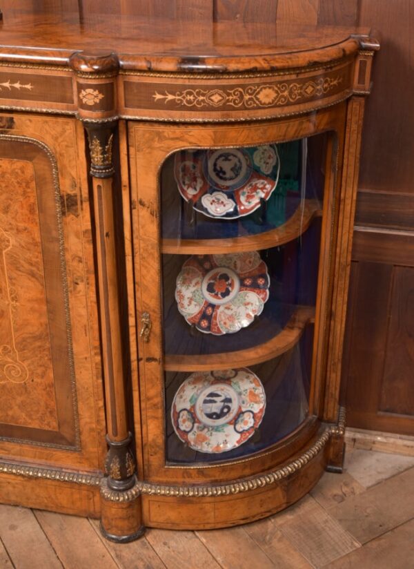 Victorian Walnut Credenza / Display Cabinet SAI2708 - Image 5