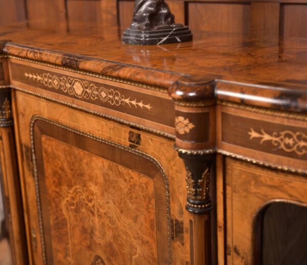 Victorian Walnut Credenza / Display Cabinet SAI2708 - Image 4