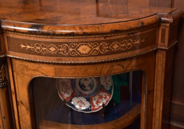 Victorian Walnut Credenza / Display Cabinet SAI2708 - Image 3
