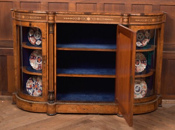 Victorian Walnut Credenza / Display Cabinet SAI2708 Antique Furniture 4