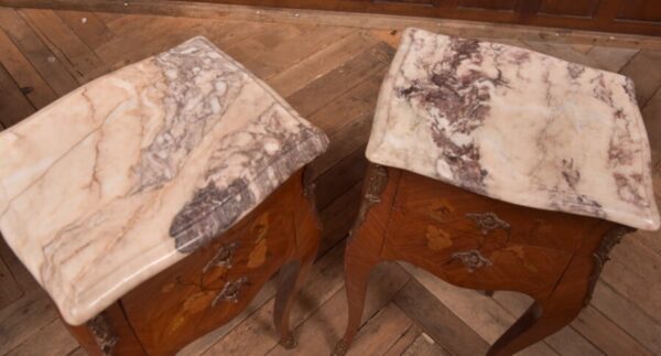 Pair Of Marble Top Bedside Cabinets SAI2718 - Image 6