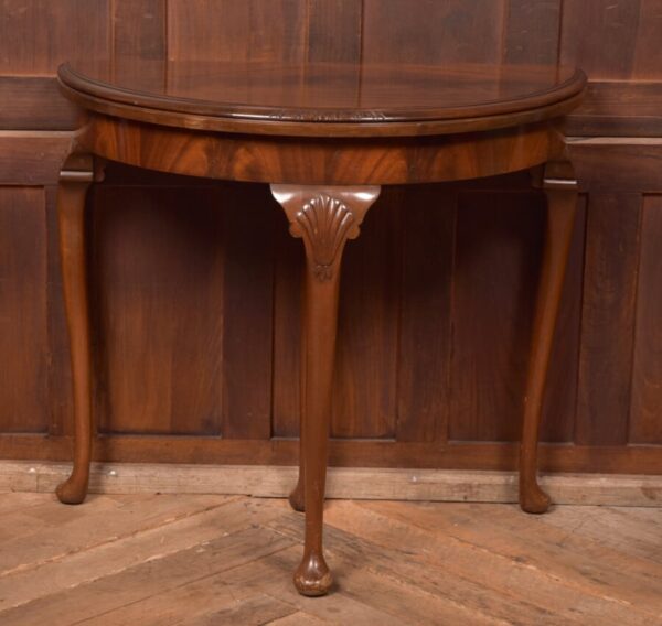 Edwardian Mahogany Demi Lune Card/ Side Table SAI2721 Antique Tables 6