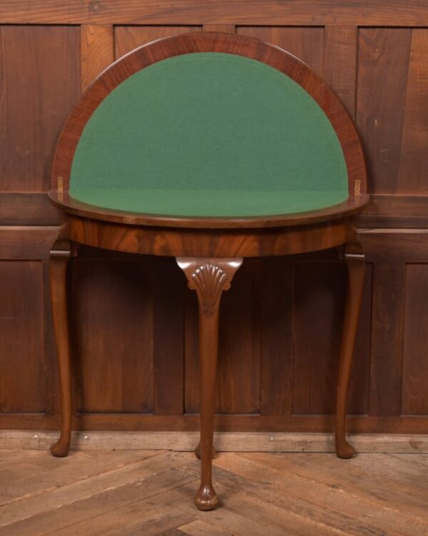 Edwardian Mahogany Demi Lune Card/ Side Table SAI2721 - Image 5