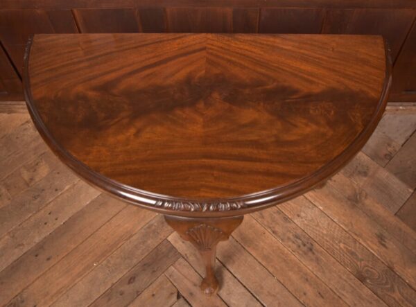 Edwardian Mahogany Demi Lune Card/ Side Table SAI2721 - Image 10