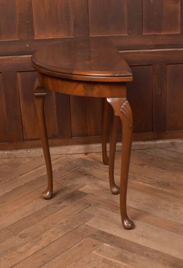 Edwardian Mahogany Demi Lune Card/ Side Table SAI2721 - Image 2