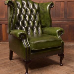 Green Leather Chesterfield Arm Chair SAI2724 Antique Chairs