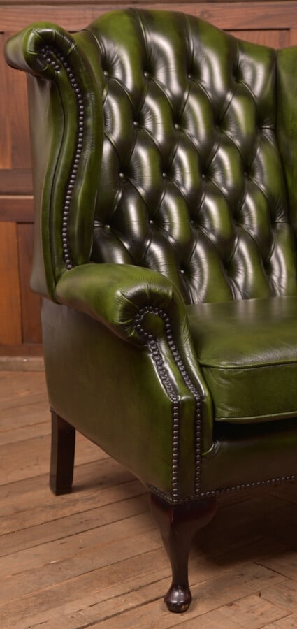 Green Leather Chesterfield Arm Chair SAI2724 Antique Chairs 14
