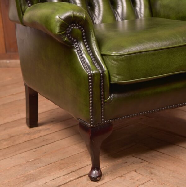 Green Leather Chesterfield Arm Chair SAI2724 - Image 11