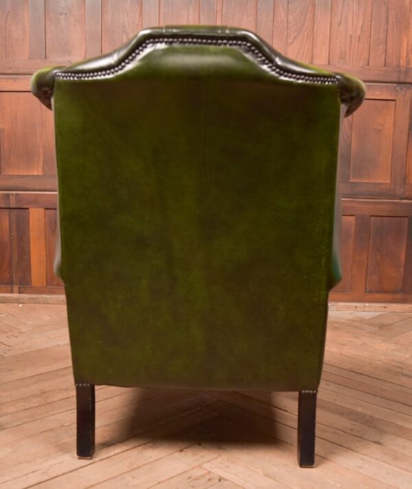 Green Leather Chesterfield Arm Chair SAI2724 Antique Chairs 10