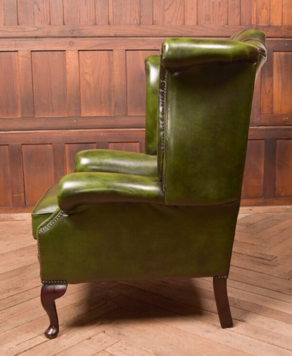 Green Leather Chesterfield Arm Chair SAI2724 - Image 7