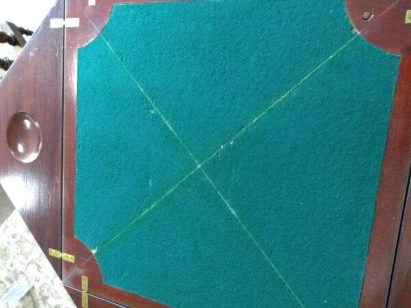 Victorian Mahogany Envelope Card Table - Image 6