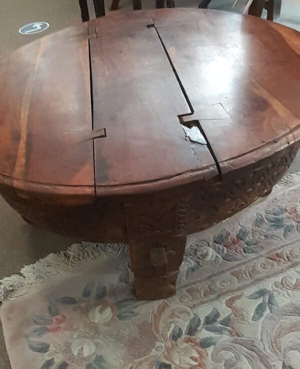 Chakki Indian Coffee Table hardwood Antique Tables 7