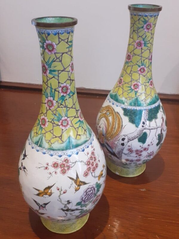 Chinese Vases pair of chinese vases Antique Ceramics 5