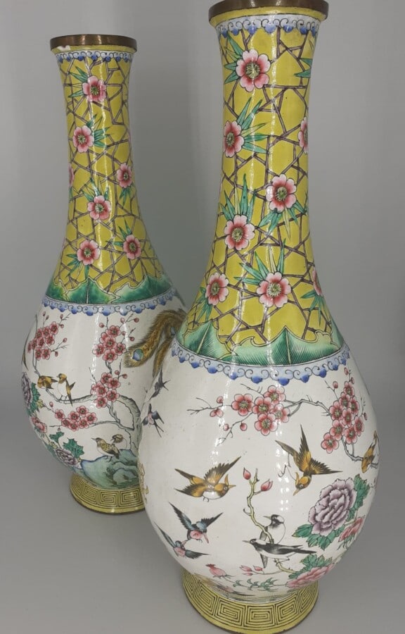 Chinese Vases pair of chinese vases Antique Ceramics 3