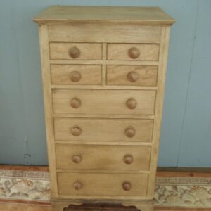 Tall & Narrow Hardwood Edwardian Chest of Eight Drawers Antique Tables