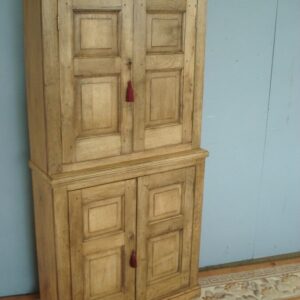 Small 19th Century four door oak & pine cupboard. Antique Cupboards