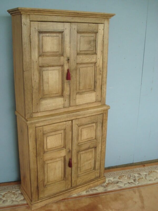 Small 19th Century four door oak & pine cupboard. Antique Cupboards 3