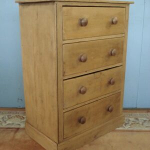 Narrow 19th Century Graduated Four Drawer Chest Antique Chest Of Drawers