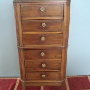 Mini Edwardian chest of six drawers on stand. Antique Chest Of Drawers